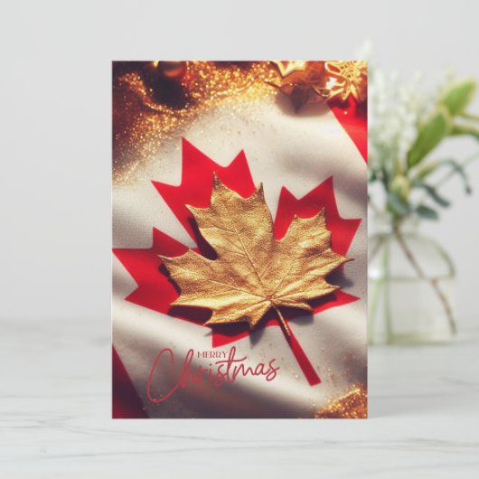 Canadese platte kerstkaart (Staand voorkant)