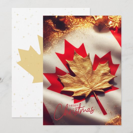 Canadese Platte Vakantiekaart Feestdagenkaart (Voorkant / Achterkant)