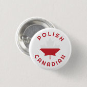 Canadese Poolse wortels Ronde Button 3,2 Cm (Voorkant /achterkant)