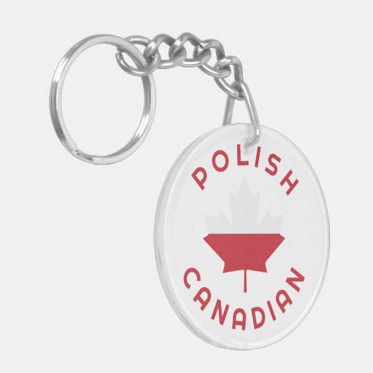 Canadese Poolse wortels Sleutelhanger (Voorkant Links)