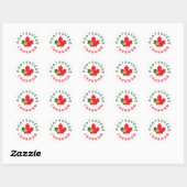 Canadese Portugese roots Ronde Sticker (Vel)