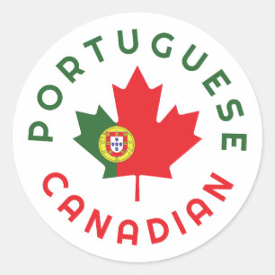 Canadese Portugese roots Ronde Sticker