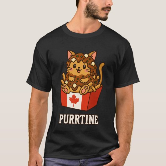 Canadese Poutine Canada Vlag Kinderen Grappige Kaw T-shirt (Voorkant)