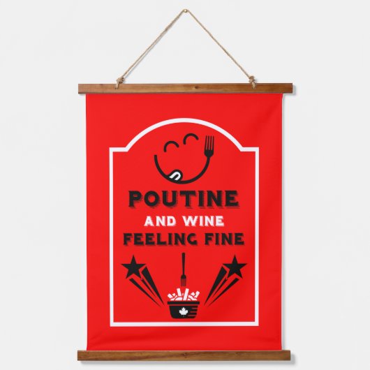 Canadese Poutine Festival Hangend Wandkleed (Voorkant)