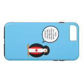 Canadese pratende mevrouw Pinguïn gepersonaliseerd Case-Mate iPhone Case (Achterkant (Horizontaal))