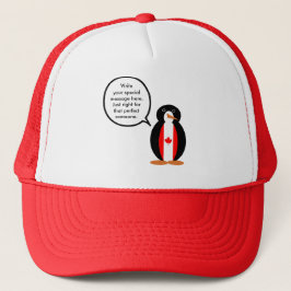 Canadese pratende mevrouw Pinguïn gepersonaliseerd Trucker Pet