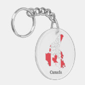 Canadese Pride-vlag binnen de kaart Sleutelhanger (Voorkant Links)
