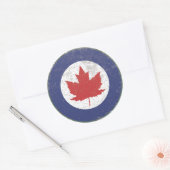 Canadese RAF esdoornblad Roundel rustiek Ronde Sticker (Envelop)
