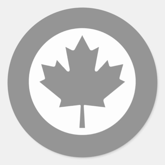 Canadese RAF Maple Leaf Roundel SUBDUED Ronde Sticker (Voorkant)