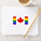 Canadese regenboogvlag etiket (Insitu)