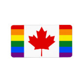 Canadese regenboogvlag etiket (Voorkant)