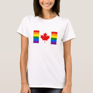 Canadese regenboogvlag t-shirt