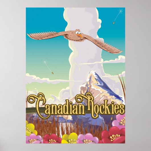 Canadese reisposter Rockies Eagle Poster (Voorkant)