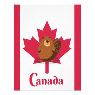 Canadese reisposter voor beaver-cartoon foto afdruk