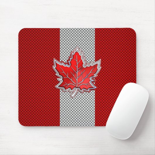 Canadese retro-stijl van de rode Maple Leaf Carbon Muismat (Met muis)