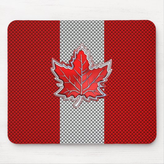 Canadese retro-stijl van de rode Maple Leaf Carbon Muismat (Voorkant)