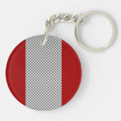 Canadese retro-stijl van de rode Maple Leaf Carbon Sleutelhanger (Achterkant)