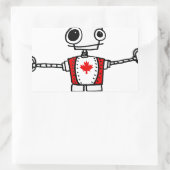 Canadese robot rechthoekige sticker (Tas)