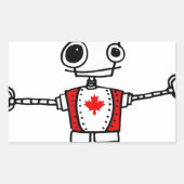 Canadese robot rechthoekige sticker (Voorkant)