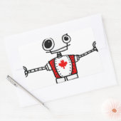 Canadese robot rechthoekige sticker (Envelop)