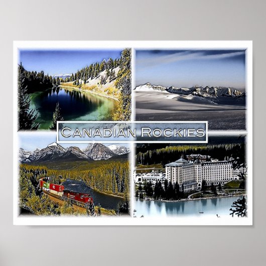 Canadese Rockies - Canada - Mosaic - Poster (Voorkant)