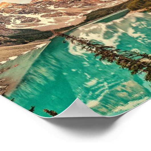 Canadese Rockies gestileerd Poster (Hoek)