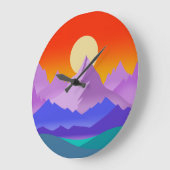 Canadese Rockies Glacial Lakes Golden Hour Sun Art Grote Klok (Hoek)