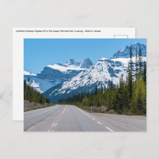 Canadese Rockies - Icefields Parkway Highway 93 Briefkaart (Voorkant / Achterkant)