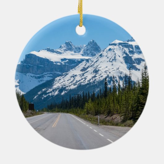 Canadese Rockies - Icefields Parkway Highway 93 Keramisch Ornament (Achterkant)