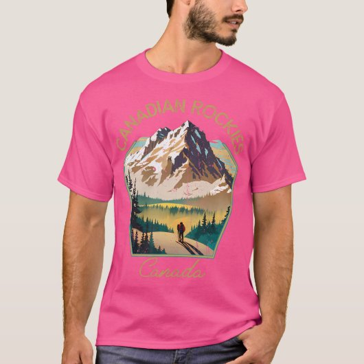Canadese Rockies Retro Kleding - Canadese Rockies T-shirt (Voorkant)