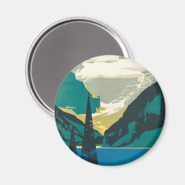 Canadese Rockies retro vintage poster Magneet