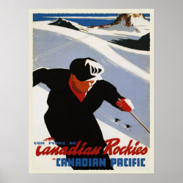 Canadese Rockies Ski Print
