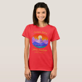 Canadese Rockies Sunset Mountain Familie Vakantie T-shirt (Voorkant volledig)