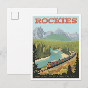 Canadese Rockies Vintage Kunst Reizen Briefkaart