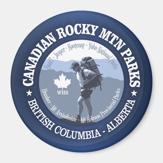 Canadese Rocky Mountain Parks Magneet (Voorkant)