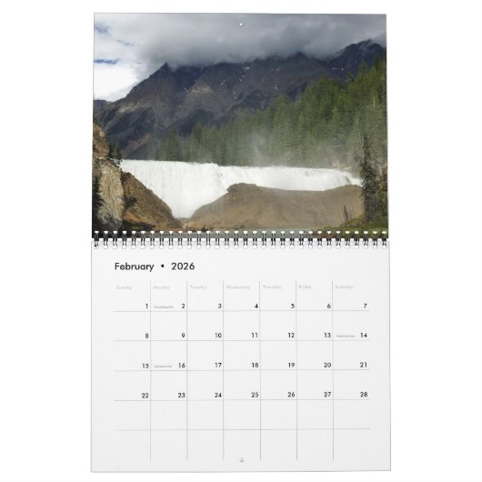 Canadese Rocky Mountains Kalender 2024 (Feb 2026)