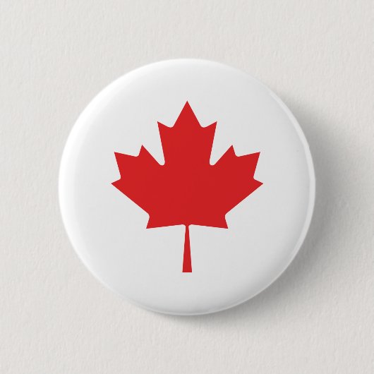 canadese rode bladesdoorn ronde button 5,7 cm (Voorkant)