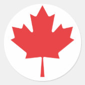 canadese rode bladesdoorn ronde sticker (Voorkant)