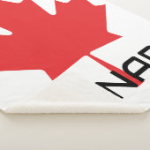 canadese rode bladesdoorn sherpa deken (3/4)