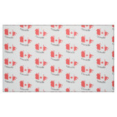 canadese rode bladesdoorn stof (Fat Quarter)