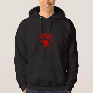 Canadese rode Canada Leaf Canada Flag Canada Day Hoodie