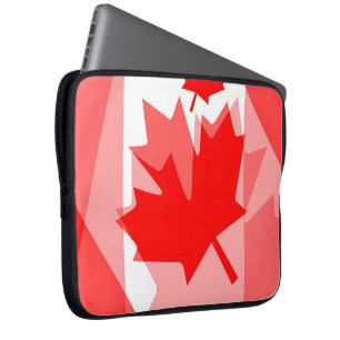 Canadese Rode Esblad Laagstijl CANADA Laptop Sleeve