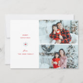 Canadese rode esdoorn blad kerst foto feestdagenkaart (Voorkant)