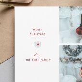 Canadese rode esdoorn blad kerst foto feestdagenkaart