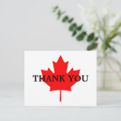 Canadese Rode Esdoornblad Bedankt Briefkaart (Staand voorkant)