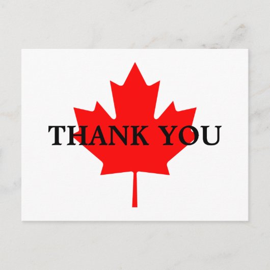 Canadese Rode Esdoornblad Bedankt Briefkaart (Voorkant)