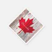Canadese rode esdoornblad vlag servetten (Hoek)