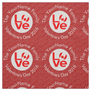 Canadese Rode LOVE Vlag Gepersonaliseerd Stof