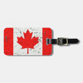 Canadese rode maaple Leaf CANADA Peeling Paint Bagagelabel (Voorkant horizontaal)