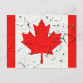 Canadese rode maaple Leaf CANADA Peeling Paint Briefkaart (Voorkant)